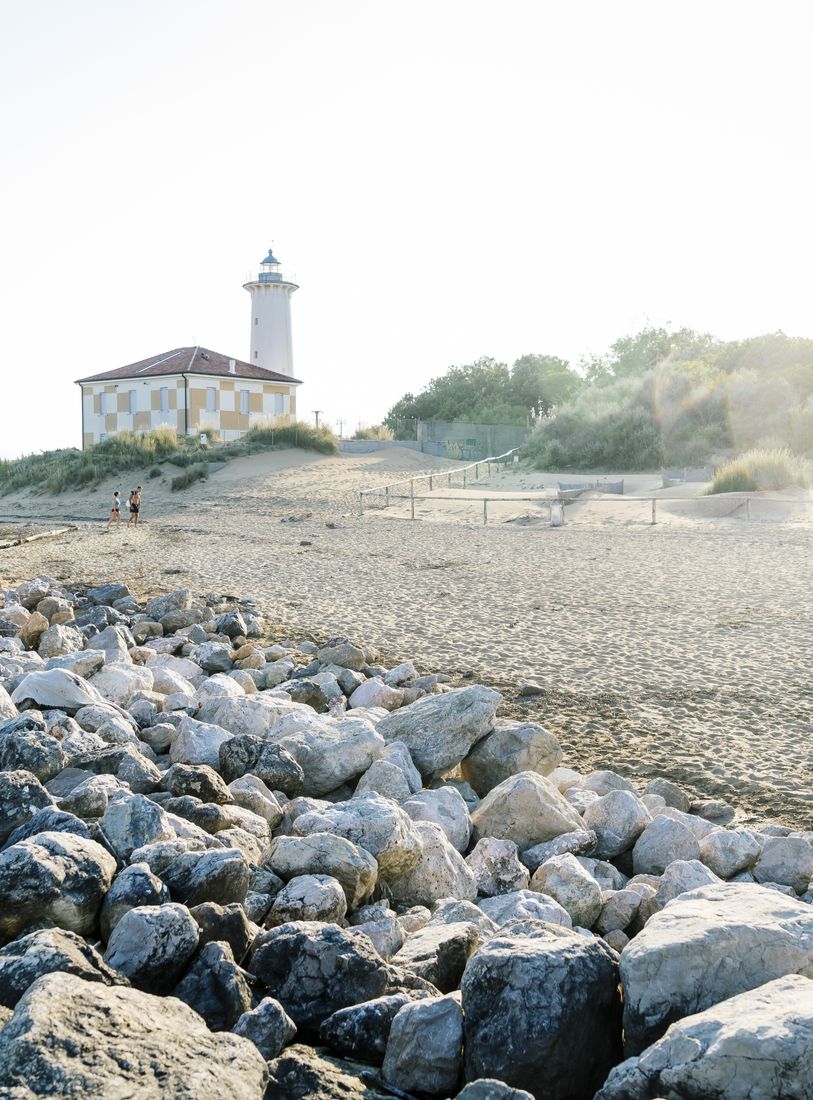 Urlaub auf dem Fahrrad in Bibione: Besuch beim Leuchtturm